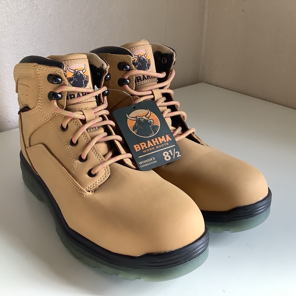 Brahma Women’s Steel Toe Work Boots Size 8.5